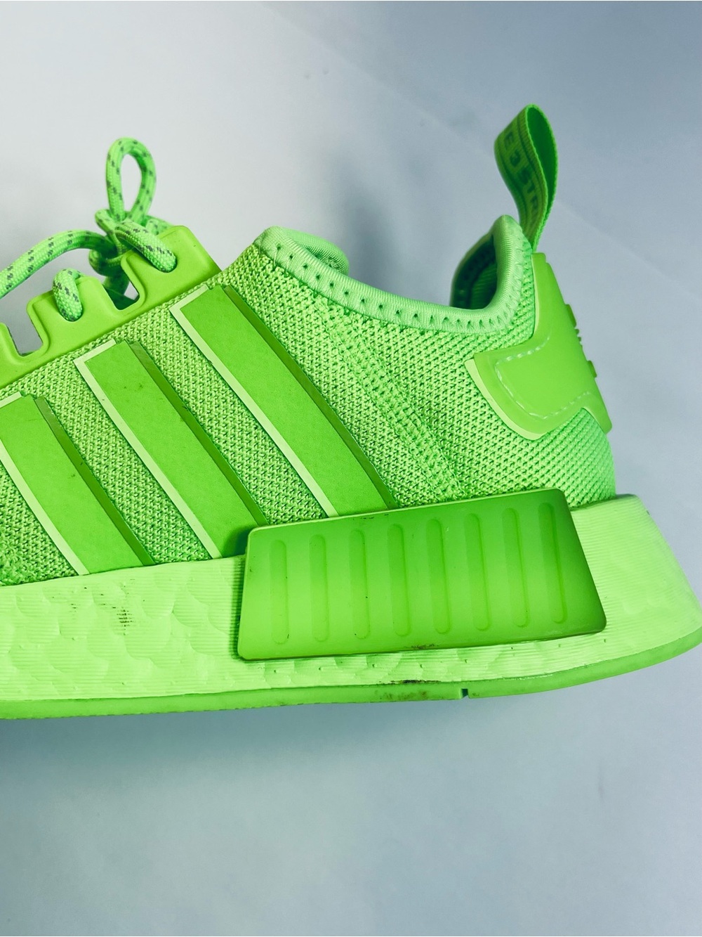 Adidas NMD R 1 Athletic Shoes #IE7277 Solar Neon Green Women’s:9 1/2 Sneakers - Picture 12 of 15